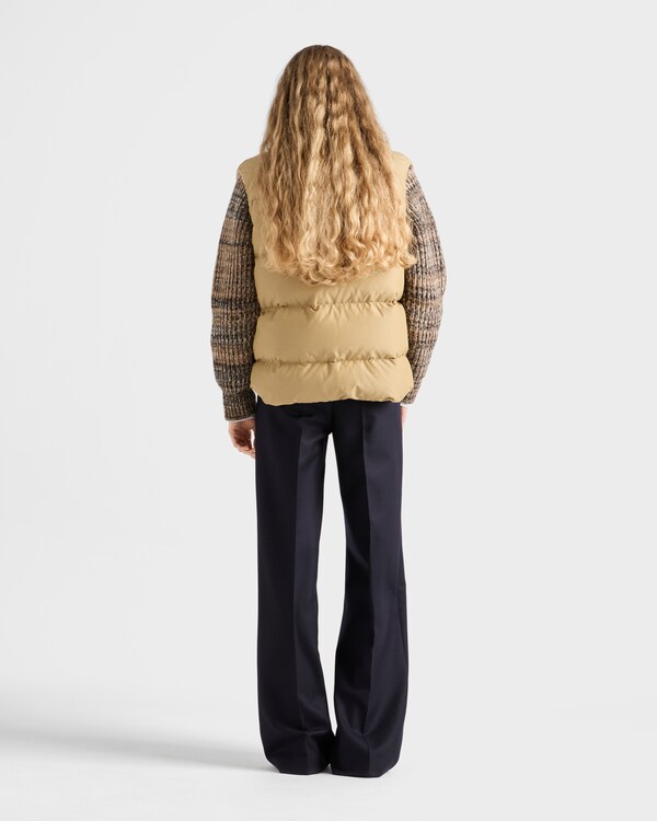 Medium-weight technical fabric down vest - Cork Beige Medium-weight technical fabric down vest - Cork Beige