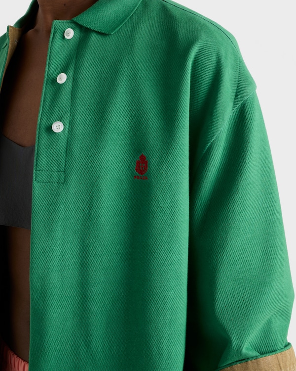 Old piqué blouson jacket - Green/Selva Green Old piqué blouson jacket - Green/Selva Green