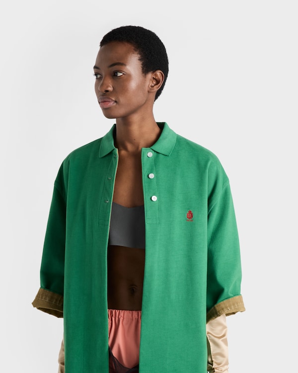 Old piqué blouson jacket - Green/Selva Green Old piqué blouson jacket - Green/Selva Green