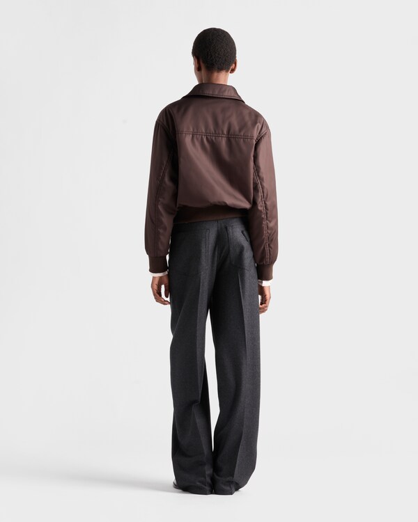 Re-Nylon blouson jacket - Dark Brown Re-Nylon blouson jacket - Dark Brown