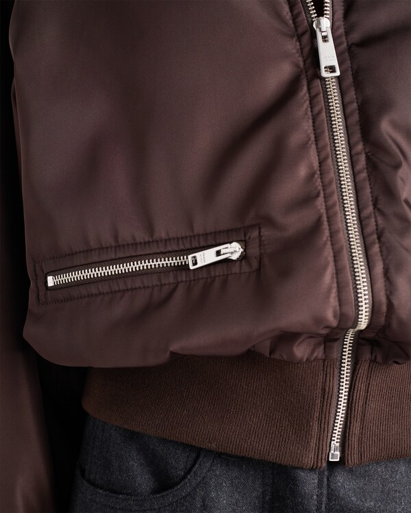 Re-Nylon blouson jacket - Dark Brown Re-Nylon blouson jacket - Dark Brown