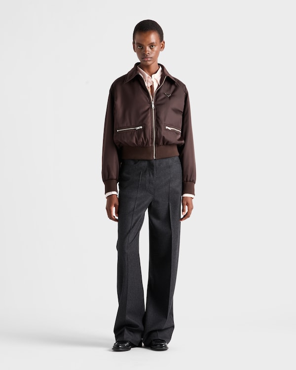 Re-Nylon blouson jacket - Dark Brown Re-Nylon blouson jacket - Dark Brown