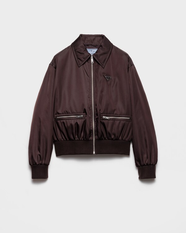 Re-Nylon blouson jacket - Dark Brown Re-Nylon blouson jacket - Dark Brown