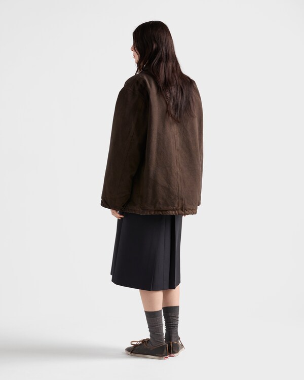 Canvas blouson jacket - Brown Canvas blouson jacket - Brown