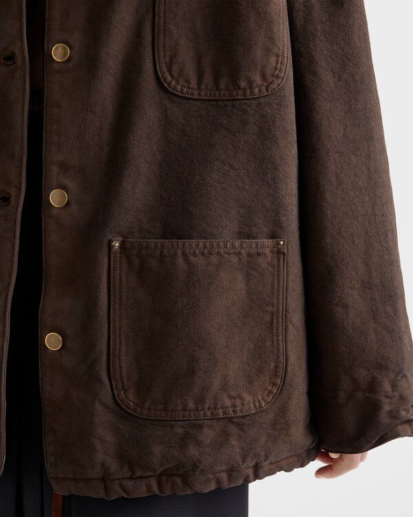 Canvas blouson jacket - Brown Canvas blouson jacket - Brown