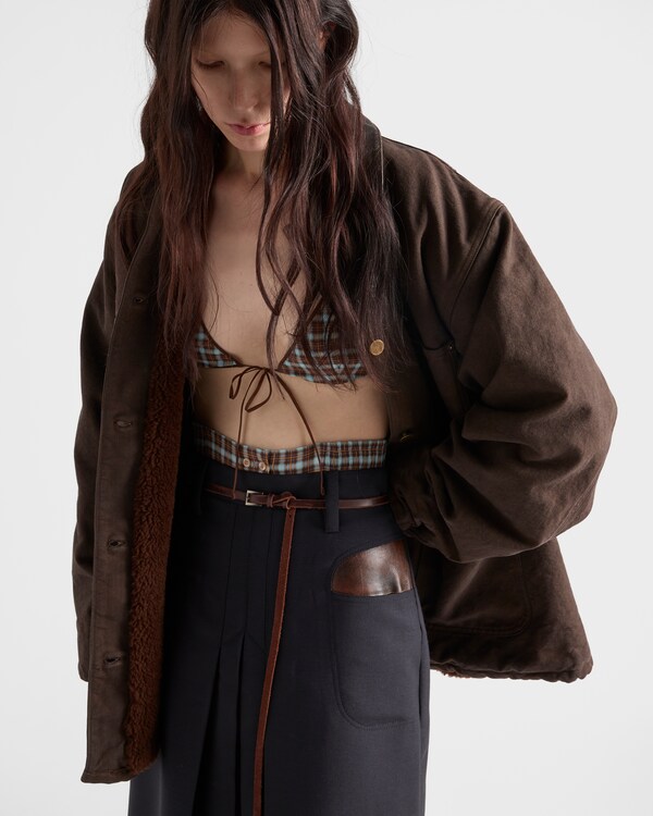 Canvas blouson jacket - Brown Canvas blouson jacket - Brown