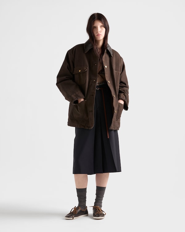Canvas blouson jacket - Brown Canvas blouson jacket - Brown