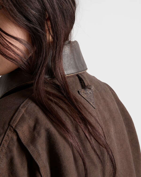 Canvas blouson jacket - Brown Canvas blouson jacket - Brown