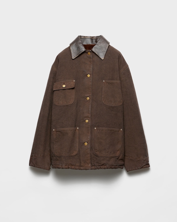 Canvas blouson jacket - Brown Canvas blouson jacket - Brown