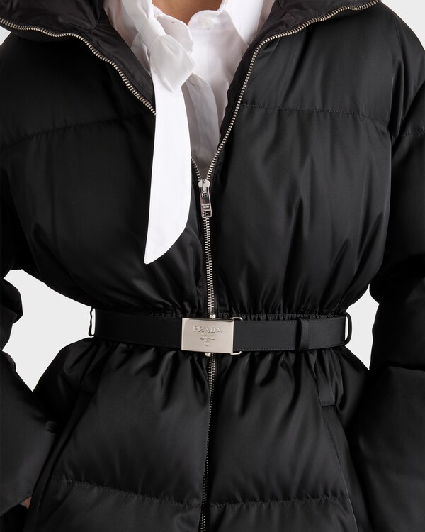 Re-Nylon hooded down jacket - Black Re-Nylon hooded down jacket - Black