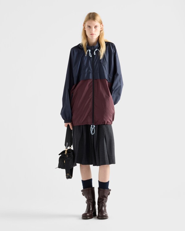 Lightweight Re-Nylon blouson jacket - Royal Blue/Garnet Lightweight Re-Nylon blouson jacket - Royal Blue/Garnet