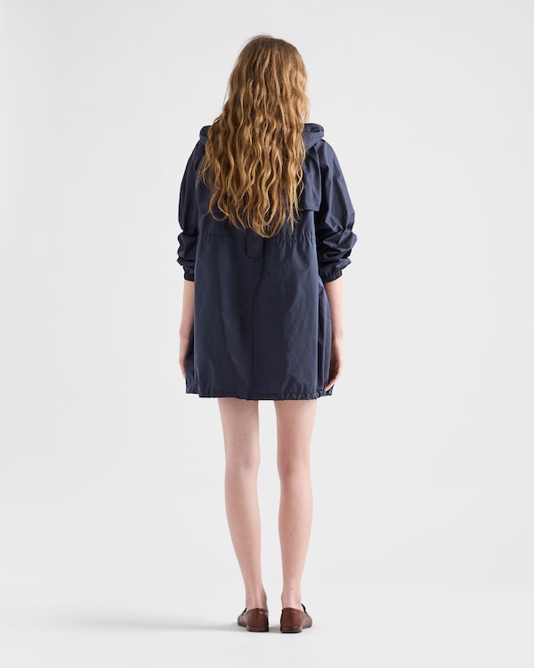 Lightweight Re-Nylon hooded raincoat - Blue Lightweight Re-Nylon hooded raincoat - Blue