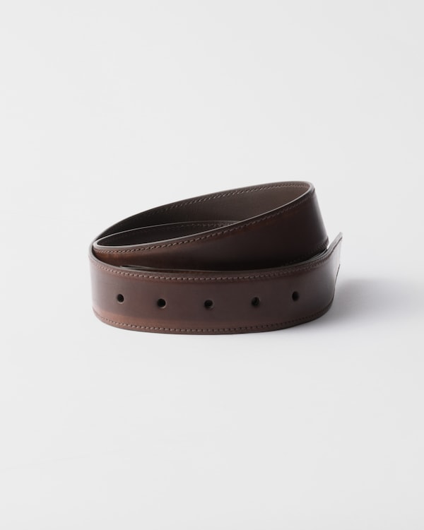 Leather belt strap - Ebony Leather belt strap - Ebony