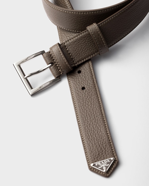 Leather belt - Bamboo Gray Leather belt - Bamboo Gray