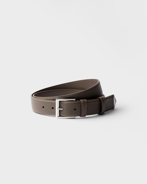 Leather belt - Bamboo Gray Leather belt - Bamboo Gray