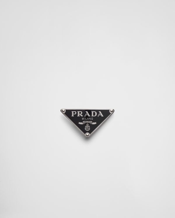 Enameled-metal belt buckle - Black Enameled-metal belt buckle - Black