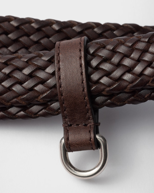 Narrow leather belt - Coffee Narrow leather belt - Coffee