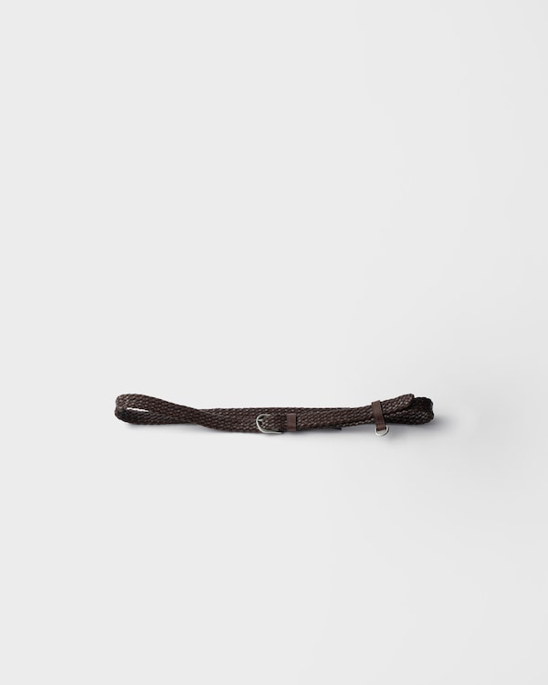Narrow leather belt - Coffee Narrow leather belt - Coffee