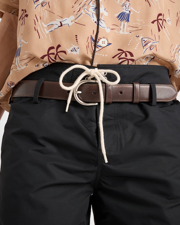 Antiqued leather belt - Ebony Antiqued leather belt - Ebony