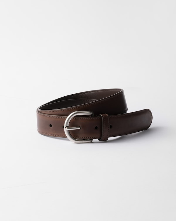 Antiqued leather belt - Ebony Antiqued leather belt - Ebony