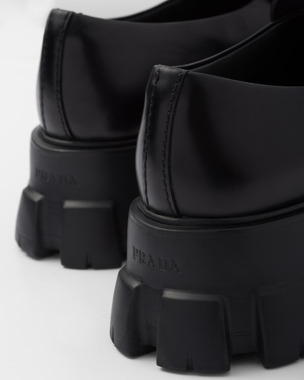 Monolith brushed leather loafers - Black Monolith brushed leather loafers - Black