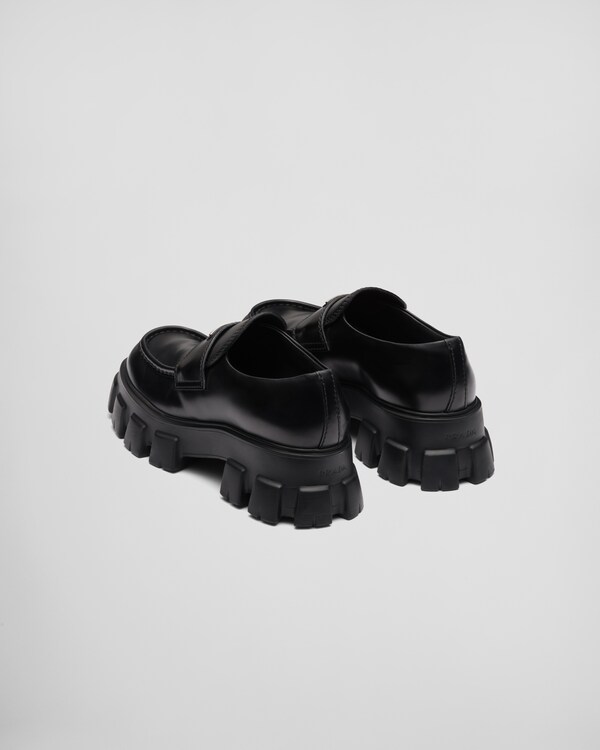 Monolith brushed leather loafers - Black Monolith brushed leather loafers - Black