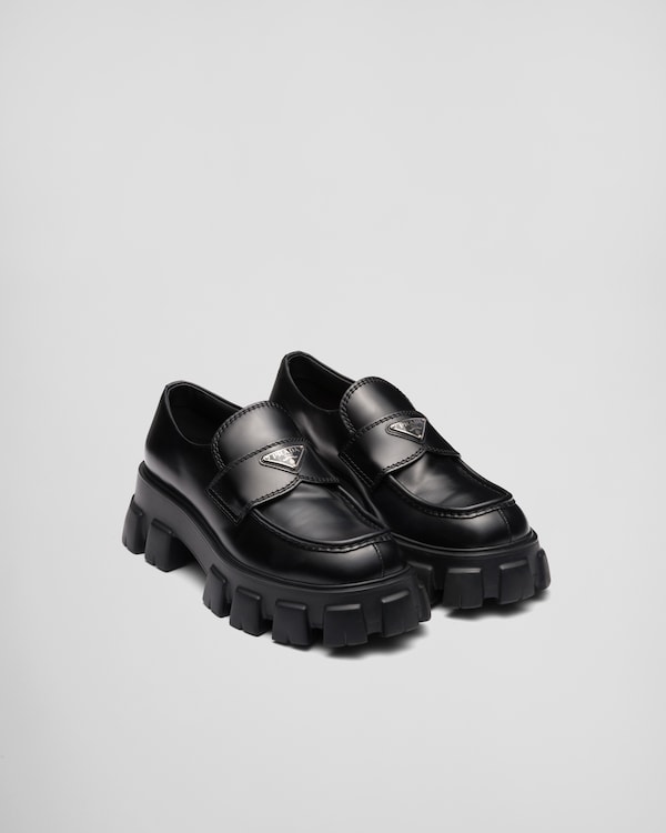 Monolith brushed leather loafers - Black Monolith brushed leather loafers - Black