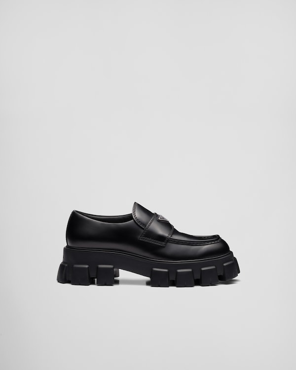Monolith brushed leather loafers - Black Monolith brushed leather loafers - Black