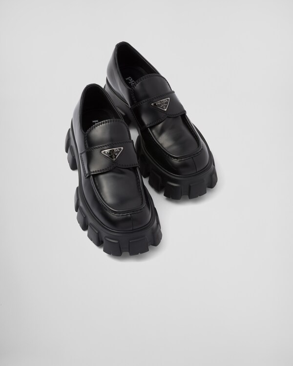 Monolith brushed leather loafers - Black Monolith brushed leather loafers - Black