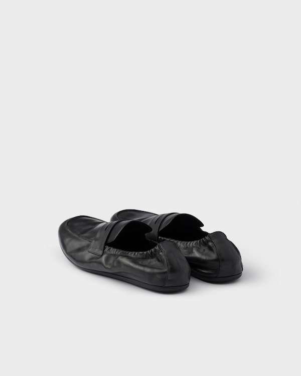 Shuffle antiqued leather loafers - Black Shuffle antiqued leather loafers - Black
