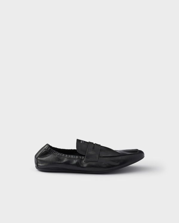 Shuffle antiqued leather loafers - Black Shuffle antiqued leather loafers - Black
