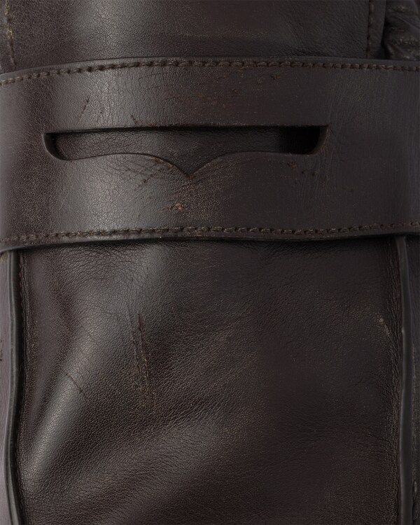 Shuffle antiqued leather loafers - Dark Brown Shuffle antiqued leather loafers - Dark Brown