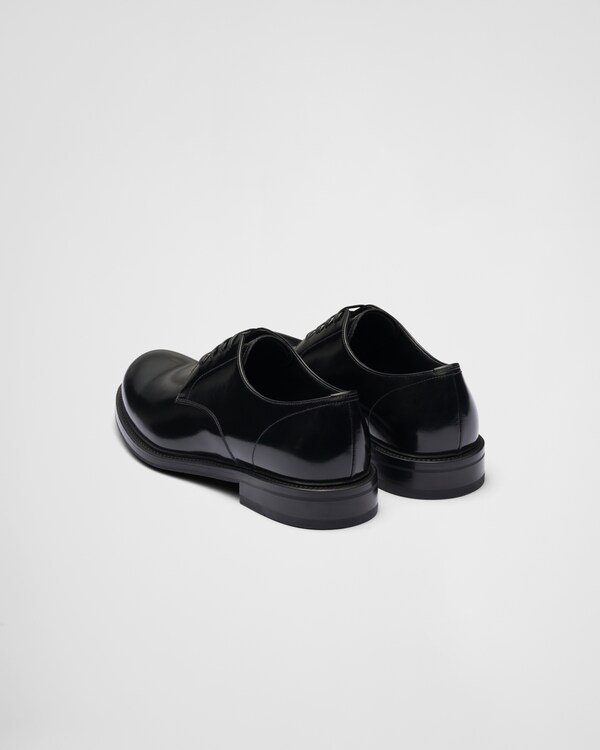 Brushed leather lace-up shoes - Black Brushed leather lace-up shoes - Black