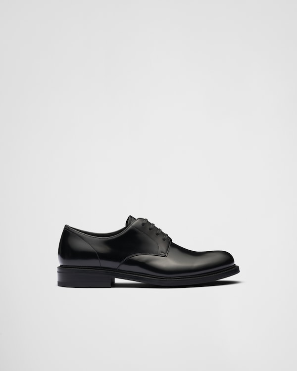 Brushed leather lace-up shoes - Black Brushed leather lace-up shoes - Black