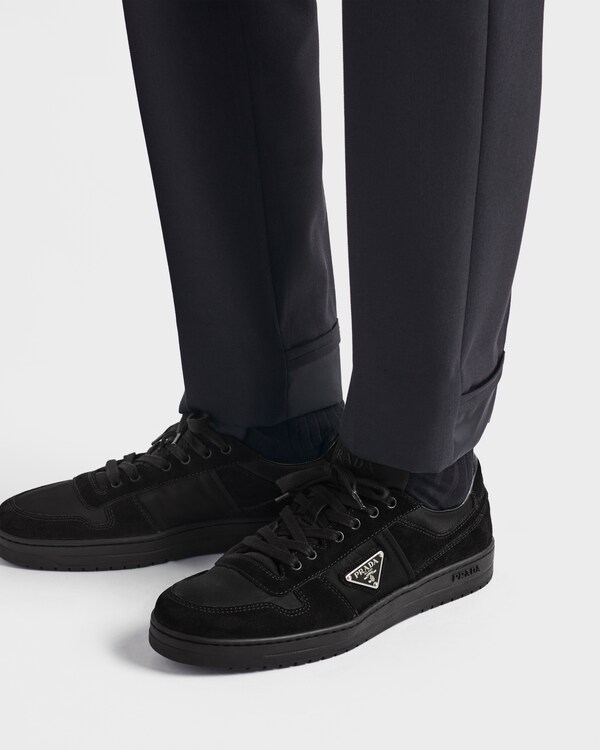 Downtown Re-Nylon and suede sneakers - Black Downtown Re-Nylon and suede sneakers - Black