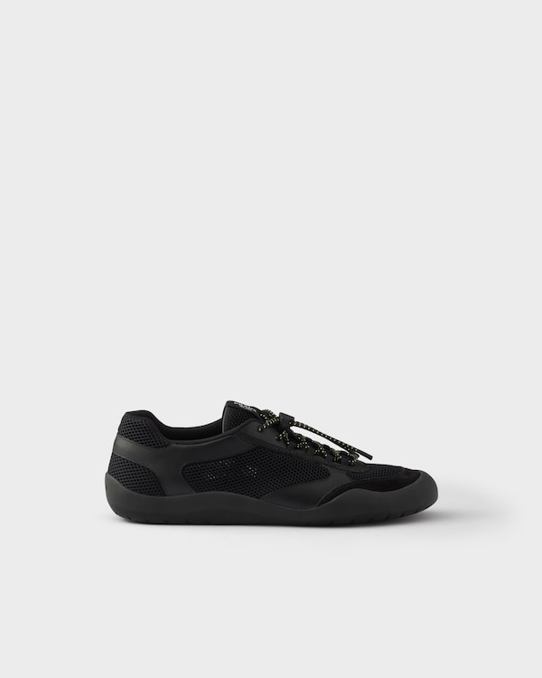 Speedrock leather and mesh fabric sneakers - Black Speedrock leather and mesh fabric sneakers - Black