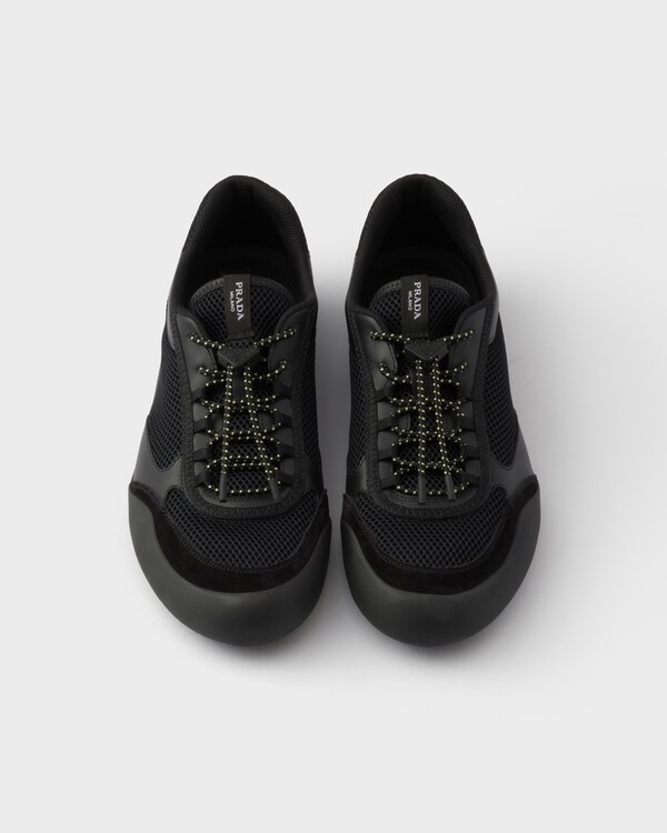 Speedrock leather and mesh fabric sneakers - Black Speedrock leather and mesh fabric sneakers - Black