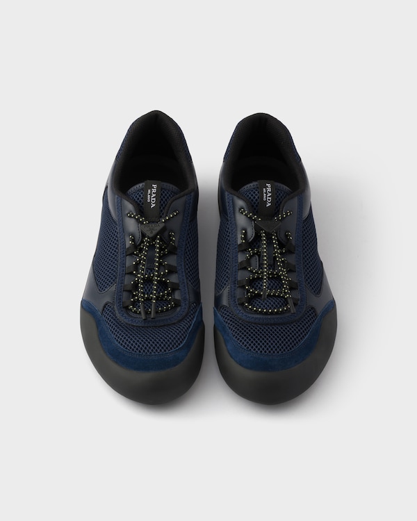 Speedrock leather and mesh fabric sneakers - Navy Speedrock leather and mesh fabric sneakers - Navy
