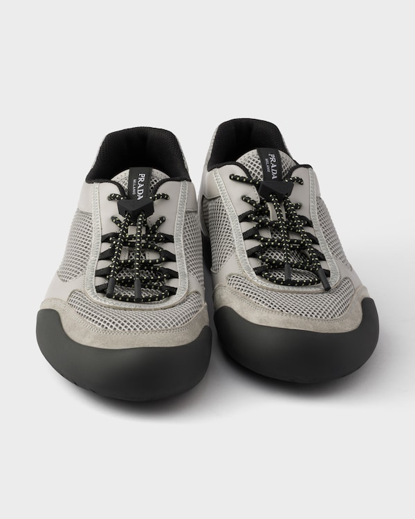 Speedrock leather and mesh fabric sneakers - Grey Speedrock leather and mesh fabric sneakers - Grey