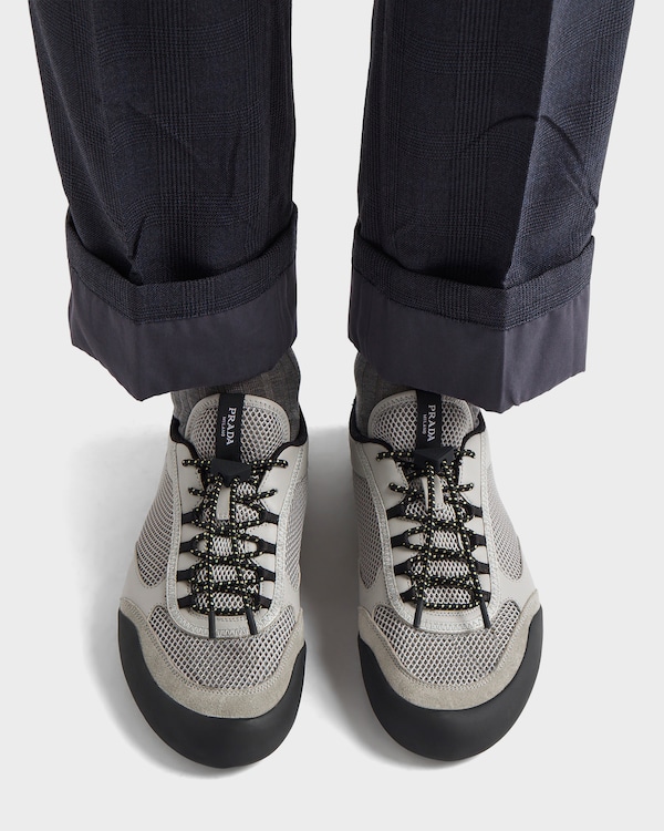 Speedrock leather and mesh fabric sneakers - Grey Speedrock leather and mesh fabric sneakers - Grey