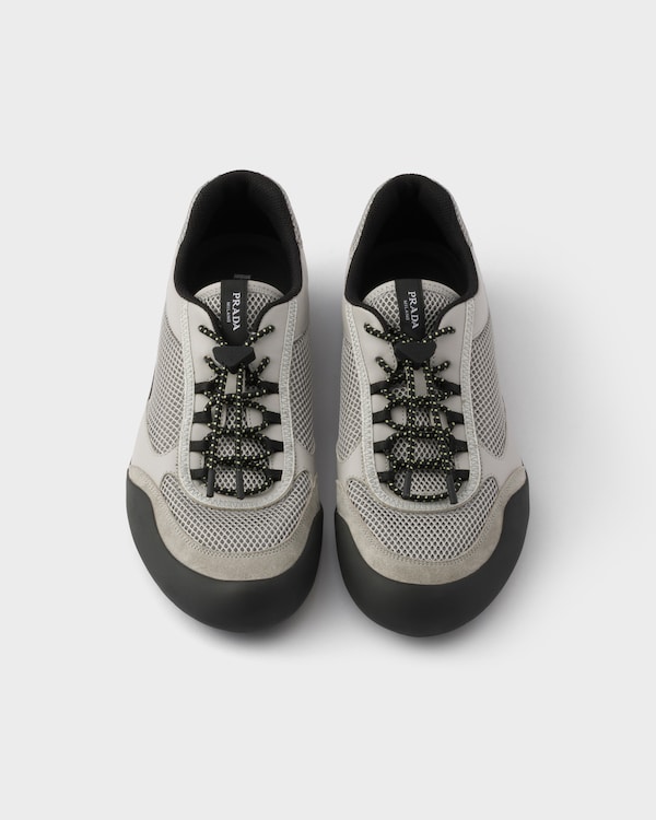 Speedrock leather and mesh fabric sneakers - Grey Speedrock leather and mesh fabric sneakers - Grey