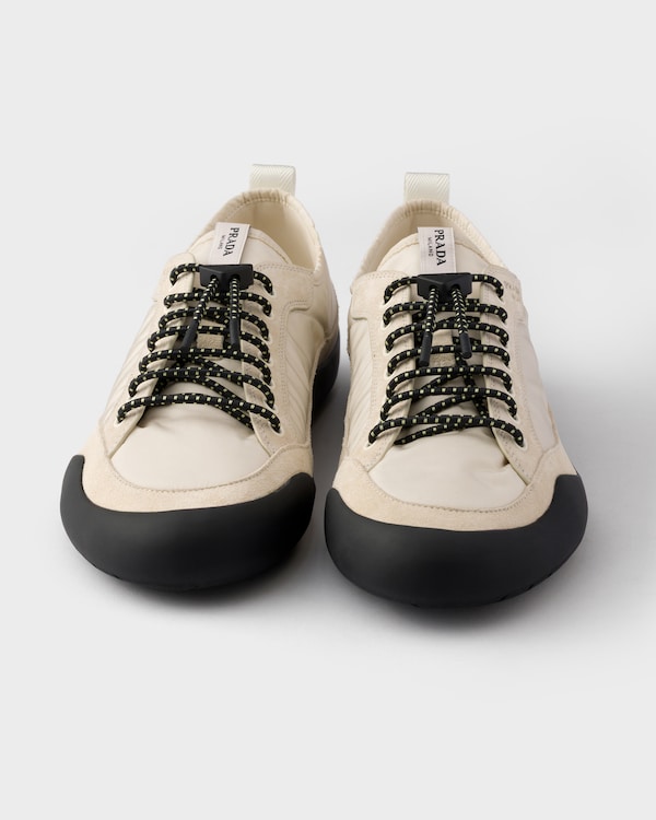 Speedrock Re-Nylon and suede sneakers - Ivory Speedrock Re-Nylon and suede sneakers - Ivory