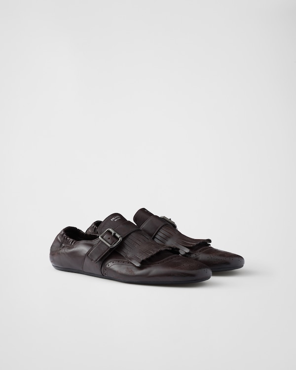 Shuffle fringed monk strap shoes - Dark Brown Shuffle fringed monk strap shoes - Dark Brown