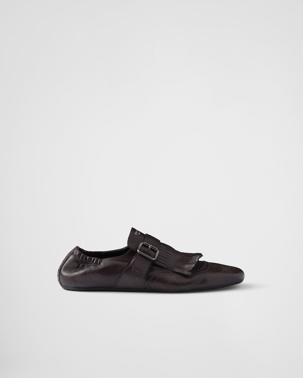 Shuffle fringed monk strap shoes - Dark Brown Shuffle fringed monk strap shoes - Dark Brown