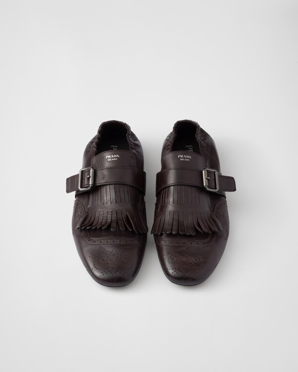 Shuffle fringed monk strap shoes - Dark Brown Shuffle fringed monk strap shoes - Dark Brown