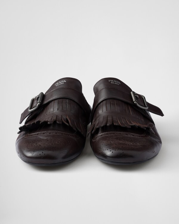 Shuffle fringed monk strap shoes - Ebony Shuffle fringed monk strap shoes - Ebony