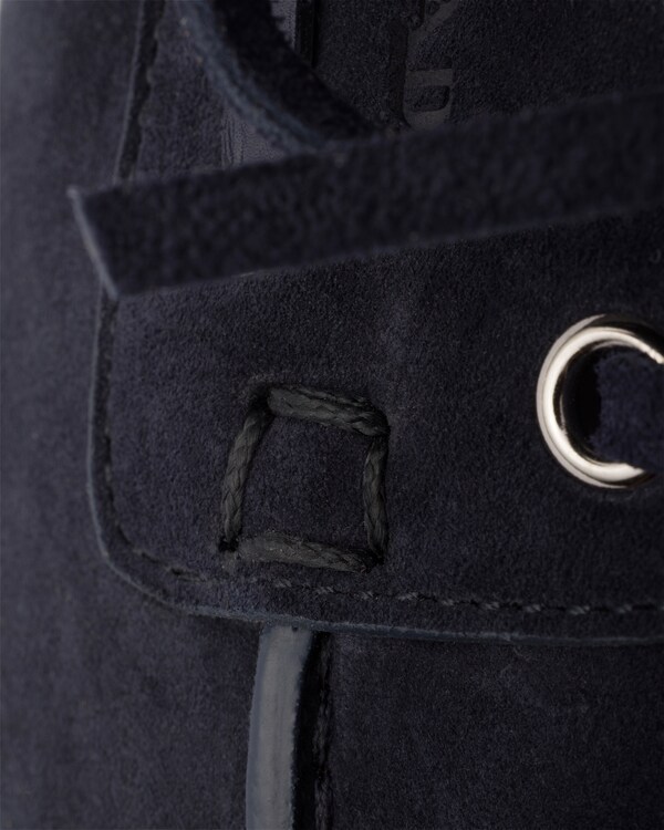 Suede boat shoes with laces - Navy Suede boat shoes with laces - Navy