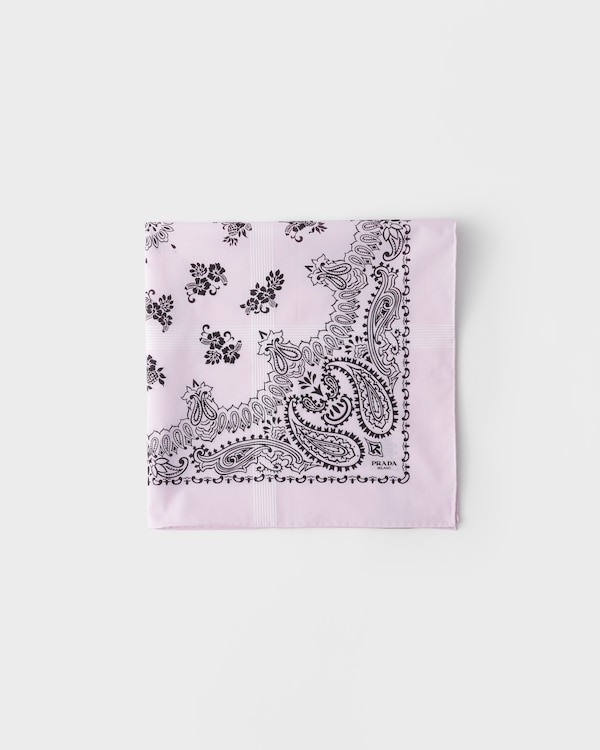 Printed batiste scarf - Alabaster White/White Printed batiste scarf - Alabaster White/White