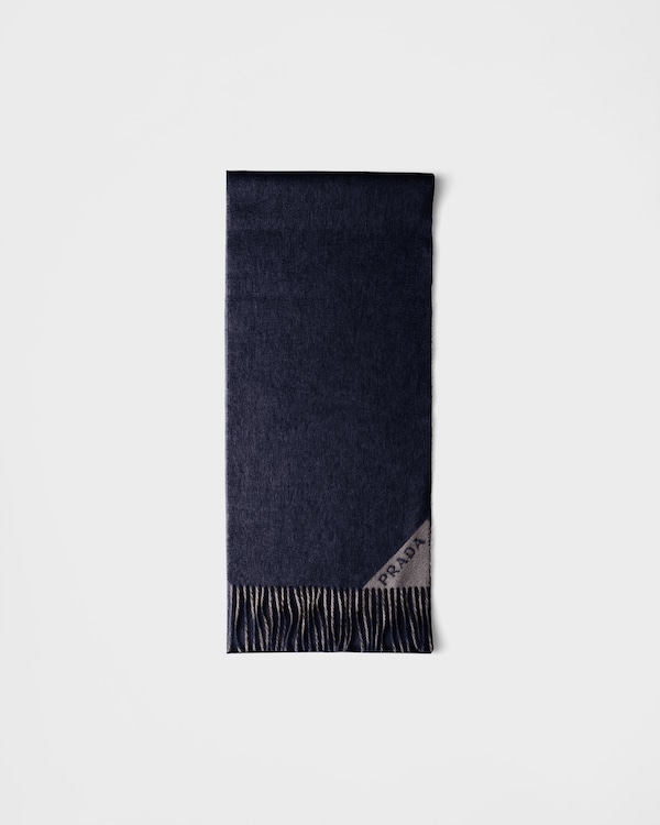 Double cashmere scarf - Blue/Slate Gray Double cashmere scarf - Blue/Slate Gray