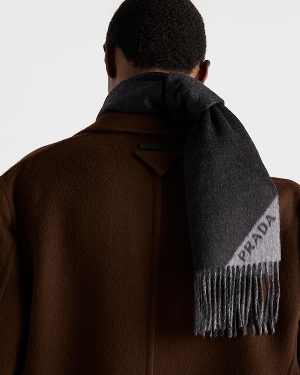 Double cashmere scarf - Slate/Anthracite Double cashmere scarf - Slate/Anthracite